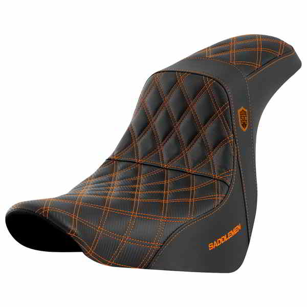 【並行輸入品】 サドルマン プロシリーズ SDC パフォーマンスシート - バックレストなし - オレンジステッチ - FL/FX 18-20 SC81829ORA 08021594
