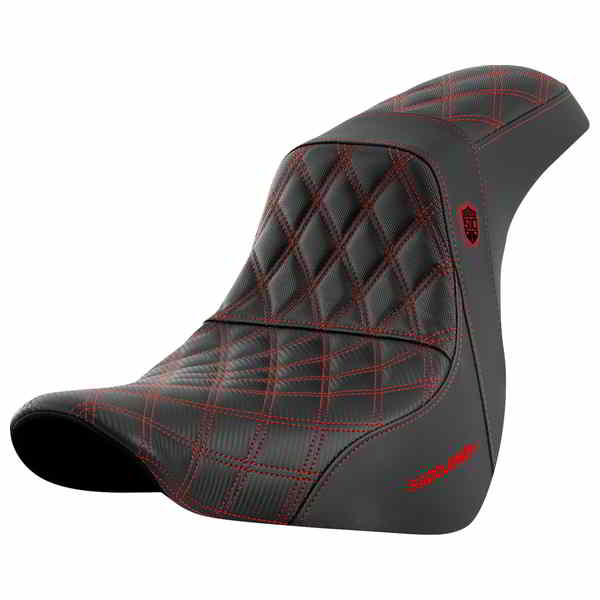 【並行輸入品】 サドルマン プロシリーズ SDC パフォーマンスシート - バックレストなし - レッドステッチ - FL/FX 18-20 SC81829RED 08021595