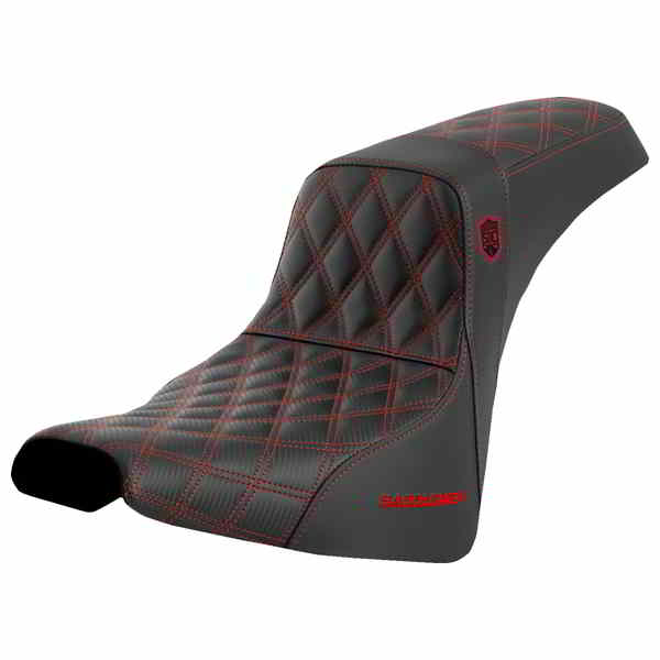 【並行輸入品】 サドルマン プロシリーズ SDC パフォーマンスシート - バックレストなし - レッドステッチ - FXBB/FXST 18-23 SC81830RED 08021606