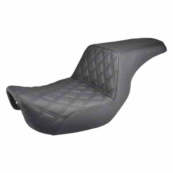 取寄せ ステップアップシート - フロントラティスステッチ サドルマン Step-Up Seat - Front Lattice Stitch - Black - Dyna 806-04-172 08030528