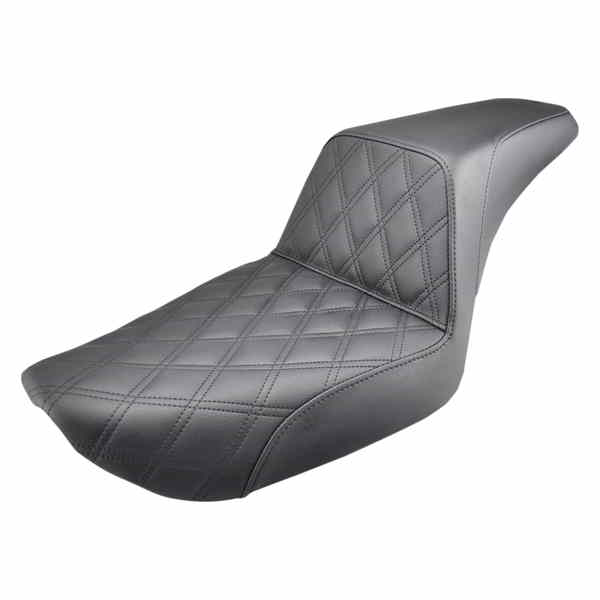 取寄せ ステップアップシート - フロントラティスステッチ サドルマン Step-Up Seat - Front Lattice Stitch - Black - Dyna 896-04-172 08030532