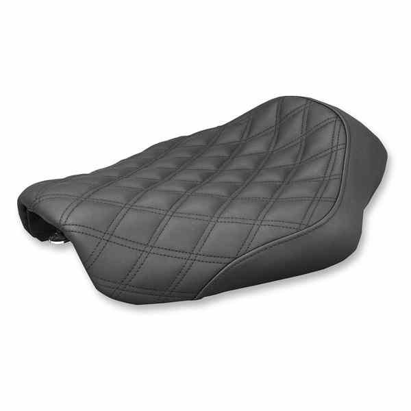 取寄せ レネゲード ソロシート - ラティスステッチ - ブラック - ダイナ 04-05 サドルマン Renegade Solo Seat - Lattice Stitched - Black - Dyna '04-'05 804-04-002LS 08030551
