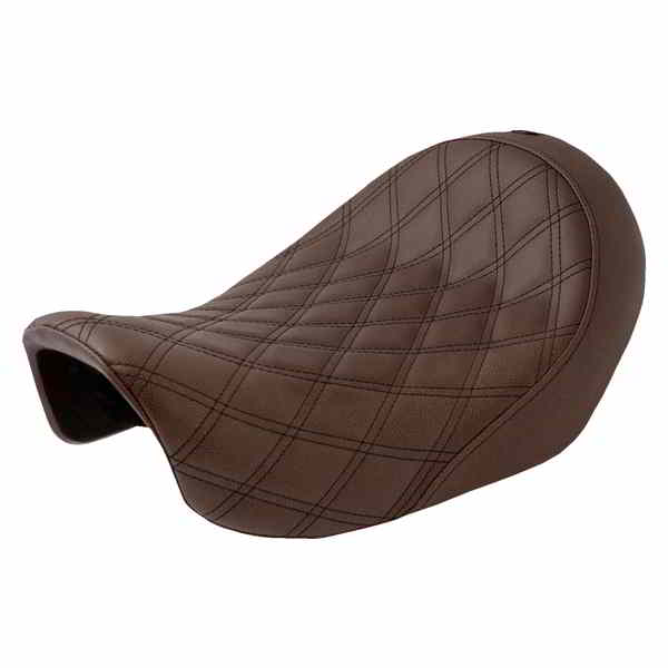 取寄せ レネゲード ソロシート - ラティスステッチ - ブラウン - ダイナ 06-17 サドルマン Renegade Solo Seat - Lattice Stitched - Brown - Dyna '06-'17 806-04-002BLS 08030552