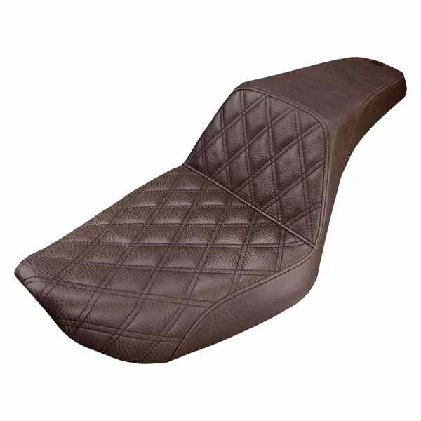 取寄せ ステップアップシート - フロントラティスステッチ サドルマン Step-Up Seat - Front Lattice Stitch - Brown - Dyna 896-04-172BR 08030570