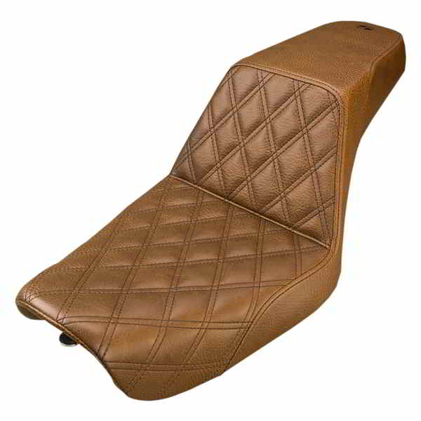 取寄せ ステップアップシート - フロントラティスステッチ サドルマン Step-Up Seat - Front Lattice Stitch - Brown - Dyna 804-04-172BR 08030571