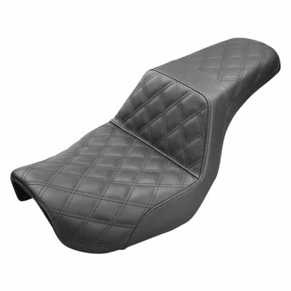 取寄せ ステップアップシート - フル格子ステッチ サドルマン Step-Up Seat - Full Lattice Stitch - Black - Dyna 806-04-175 08030588