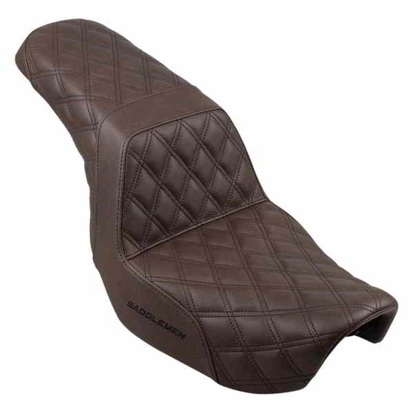 取寄せ ステップアップシート - フル格子ステッチ サドルマン Step-Up Seat - Full Lattice Stitch - Brown - Dyna 806-04-175BR 08030589