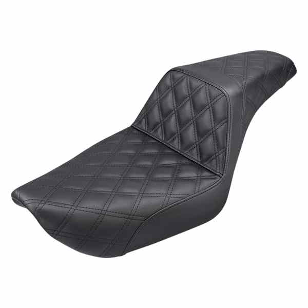 取寄せ ステップアップシート - フル格子ステッチ サドルマン Step-Up Seat - Full Lattice Stitch - Black - Dyna 896-04-175 08030605