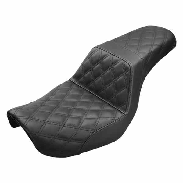 取寄せ ステップアップシート - フル格子ステッチ サドルマン Step-Up Seat - Full Lattice Stitch - Black - Dyna 804-04-175 08030607