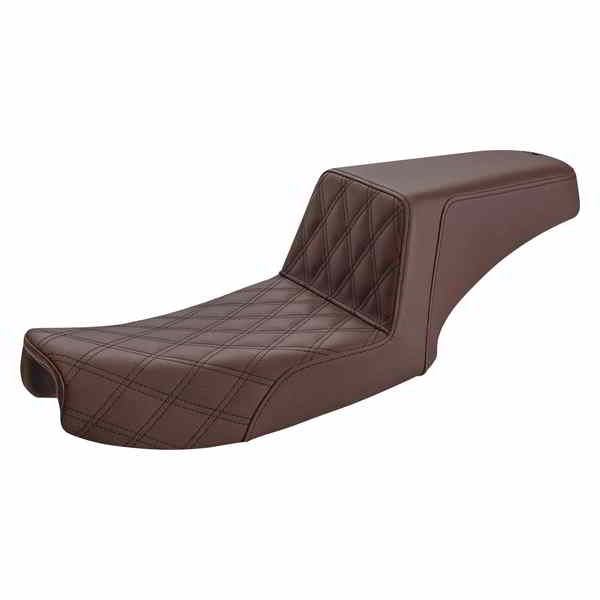 取寄せ ステップアップシート - フロントラティスステッチ サドルマン Step-Up Seat - Front Lattice Stitch - Brown - Dyna 891-04-172BR 08030660