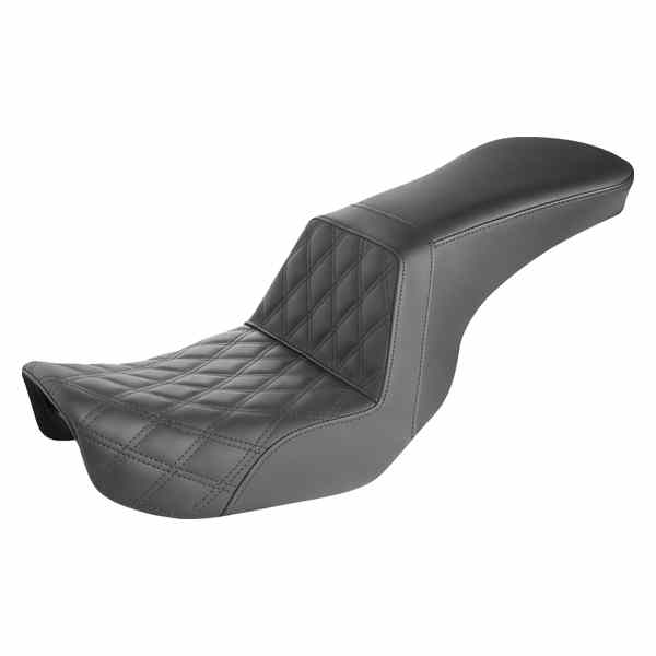 取寄せ ステップアップシート - フロントラティスステッチ サドルマン Step-Up Seat - Front Lattice Stitch - Black - Dyna 806-04-192 08030693