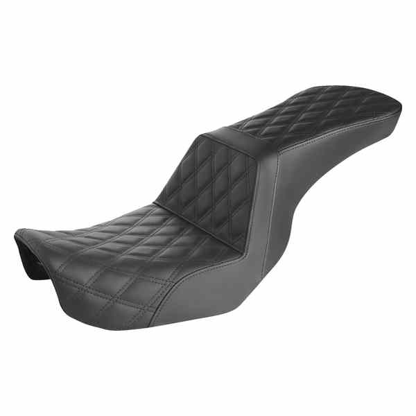 取寄せ ステップアップシート - フル格子ステッチ サドルマン Step-Up Seat - Full Lattice Stitch - Black - Dyna 806-04-195 08030695