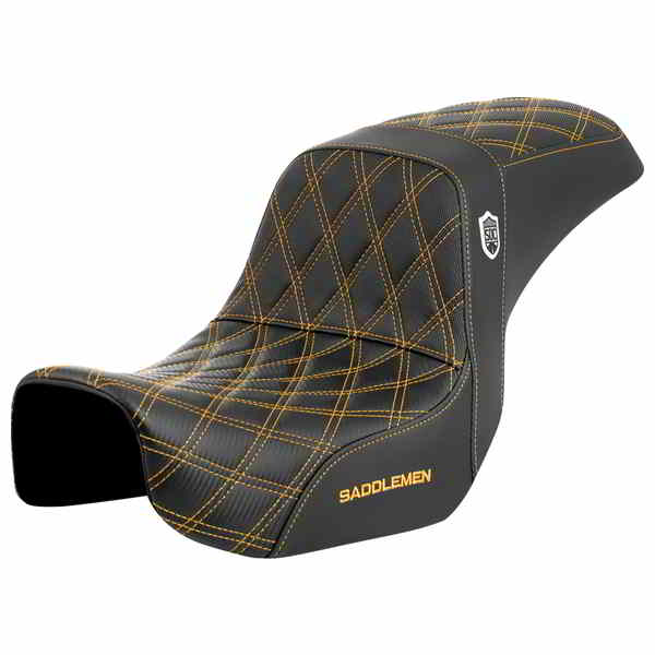 【並行輸入品】 サドルマン プロシリーズ SDC パフォーマンスシート - カーボンファイバー/ランバーグリッパー - ゴールドステッチ - Dyna 06-17 SC80604GOL 08030727