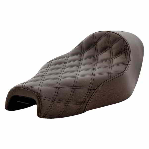 取寄せ レネゲード ソロシート - ラティスステッチ - ブラウン - XL 04-20 サドルマン Renegade Solo Seat - Lattice Stitched - Brown - XL '04-'20 807-03-002BLS 08040662