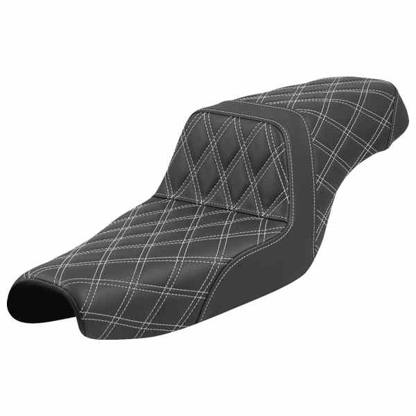 【並行輸入品】 サドルマン ステップアップシート - ラティスステッチ - ホワイトステッチ - XL 04-22 807-11-17506 08040824