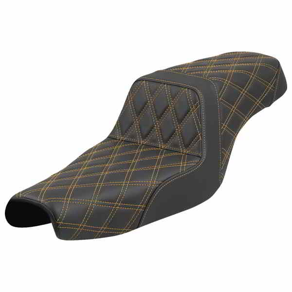 【並行輸入品】 サドルマン ステップアップシート - ラティスステッチ - ゴールドステッチ - XL 04-22 807-11-17507 08040825