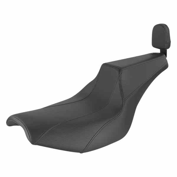 取寄せ 署名シリーズシート サドルマン Seat - Signature Series - With Passenger Backrest Pad - Gripper - Black FD88209 08050148