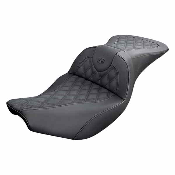 取寄せ Roadsofa?格子ステッチシート サドルマン Roadsofa? Seat - without Backrest - Lattice Stitch - Black - Indian '14-'23 I14-07-182 08102088