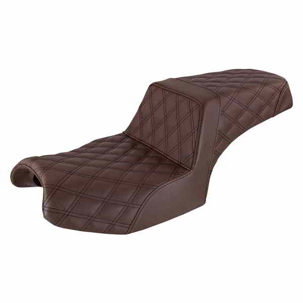 取寄せ ステップアップシート サドルマン Step-Up Seat - Full Lattice Stitch - Brown - Challenger I20-06-175BR 08102172