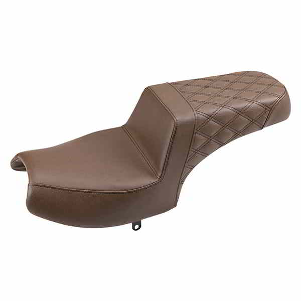 取寄せ ステップアップシート サドルマン Step-Up Seat - Front Smooth/Rear Lattice Stitch - Brown - Challenger I20-06-173BR 08102177