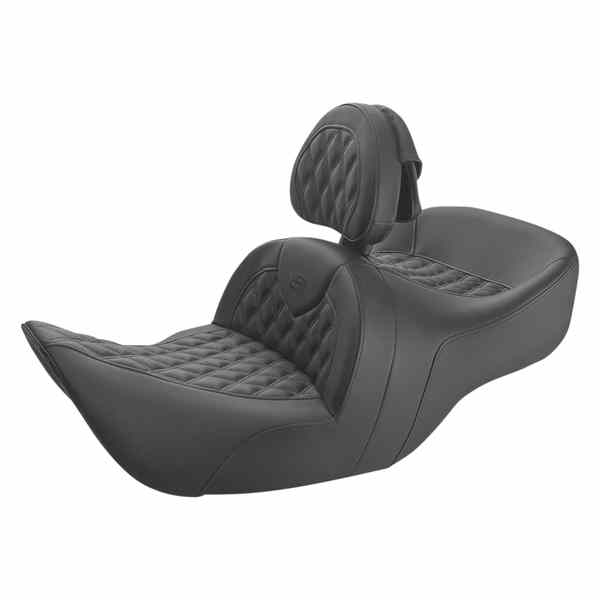 取寄せ Roadsofa?格子ステッチシート サドルマン Seat - Roadsofa? - With Backrest - Full Lattice Stitch - Black H01-07-182BR 08102291