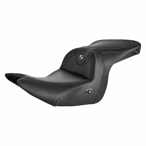 取寄せ Roadsofa?炭素繊維加熱シート サドルマン Roadsofa? Carbon Fiber Heated Seat - Black - without Backrest - GL1800 '18-'23 H18-07-185HCT 08102322