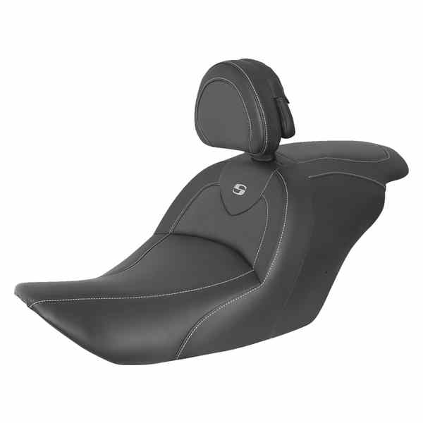 取寄せ Roadsofa?カーボンファイバーシート サドルマン Roadsofa? Carbon Fiber Seat - Carbon Fiber - with Backrest - GL1800 '14-'17 H23-20-185BR 08102331