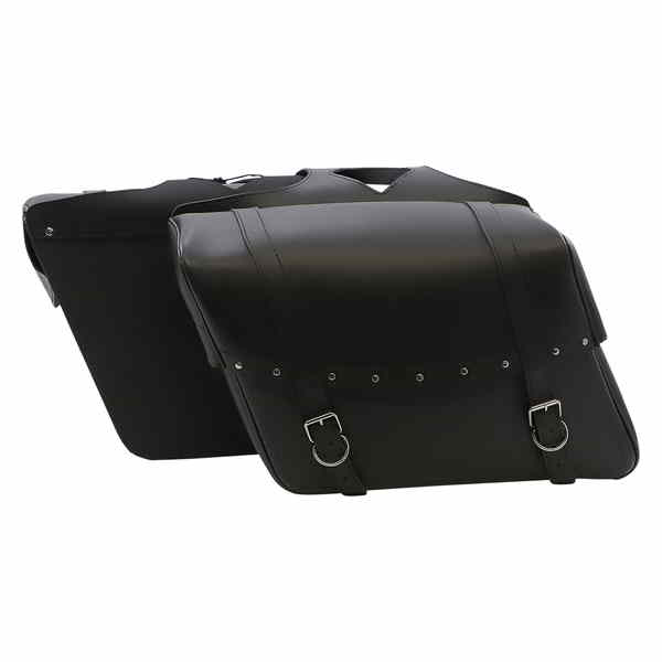 取寄せ ハイウェイマンリベットスラントスタイルのサドルバッグ サドルマン Highwayman Rivet Slant-Style Saddlebags - Jumbo X021-03-042 35010093