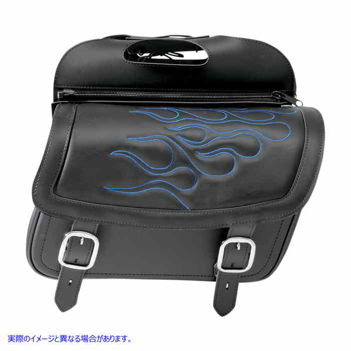 取寄せ フレイムサドルバッグ - ブルー - ラージ サドルマン Flame Saddlebag - Blue - Large 3501-0773 35010773