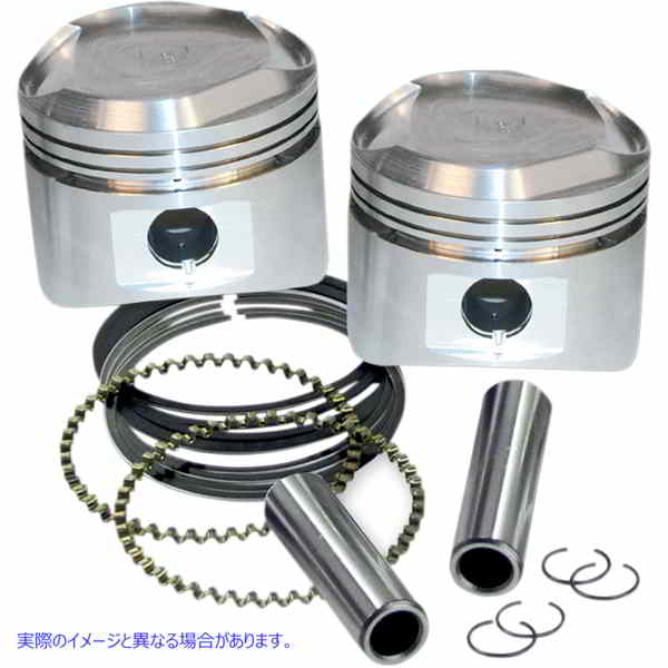 取寄せ Super Stock?シリンダーヘッド エスアンドエス サイクル Replacement Pistons with Rings 92-2026 09100005