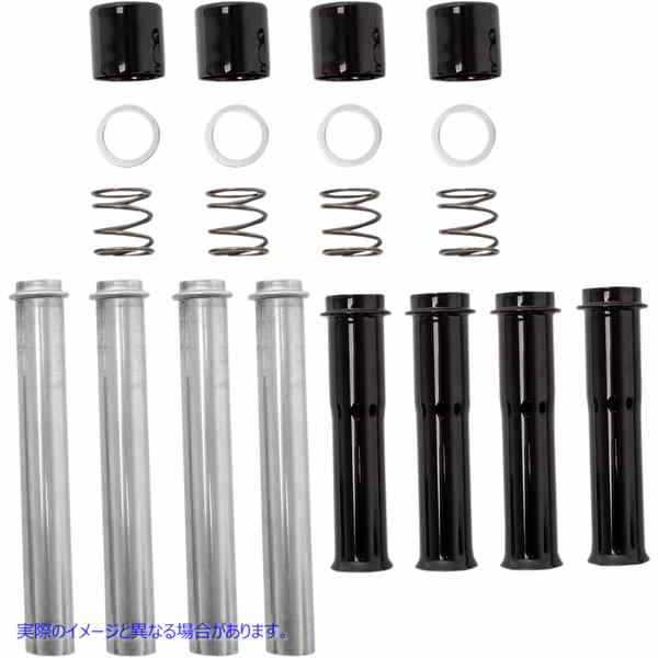 取寄せ プッシュロッドチューブ - ブラック エスアンドエス サイクル Pushrod Tubes - Black 930-0124 09280100