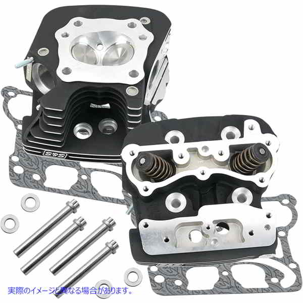 取寄せ 79ccスーパーストック?シリンダーヘッド エスアンドエス サイクル Cylinder Heads - Black 900-0251 09300139