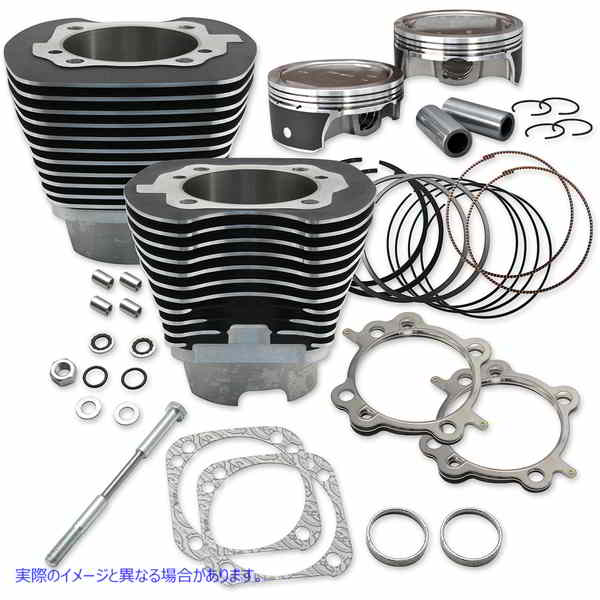 取寄せ 4-1/8 ピストンキット付きのボアシリンダー エスアンドエス サイクル Cylinders with Pistons - Black 910-0324 09310686