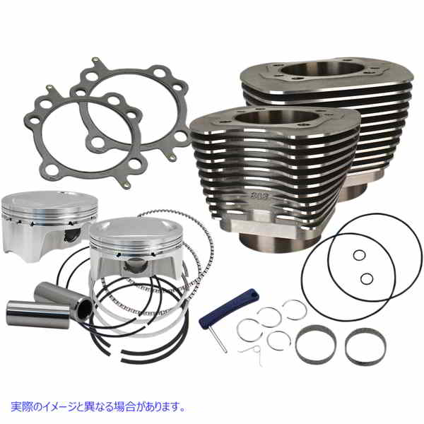 取寄せ ボルトインサイドワインダー4 ビッグボアキット エスアンドエス サイクル Cylinder Kit - 110 - Black 910-0651 09310742