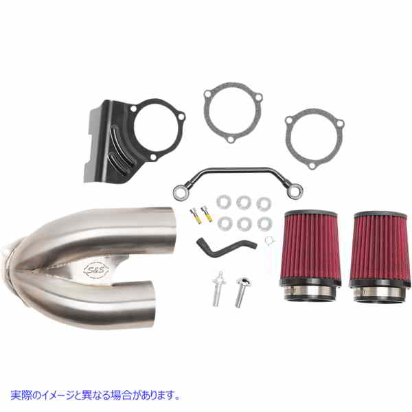 取寄せ 調整された誘導エアクリーナー エスアンドエス サイクル T/I Air Cleaner - Stainless Steel - Twin Cam 170-0635A 10102882