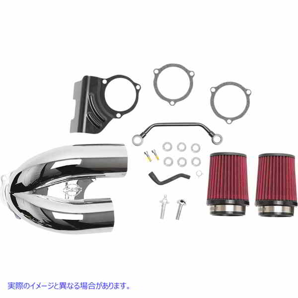 取寄せ 調整された誘導エアクリーナー エスアンドエス サイクル T/I Air Cleaner - Chrome - Twin Cam 170-0636A 10102883