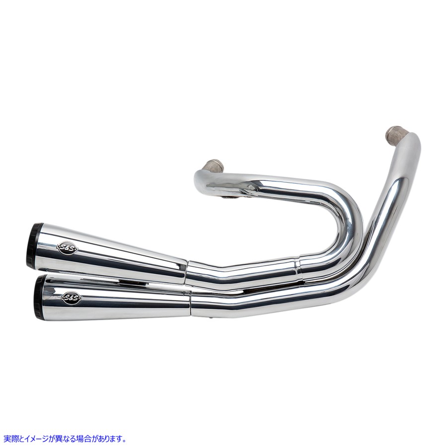 取寄せ エスアンドエス サイクル Grand National 2-2 Exhaust for Softail - Chrome 550-0761 18002367