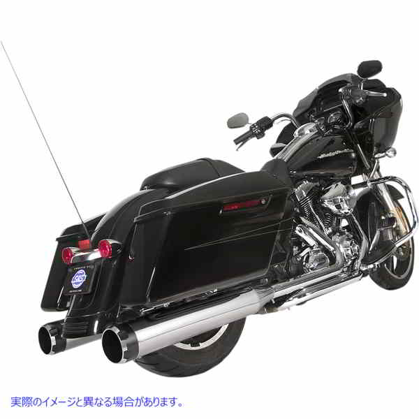 取寄せ エルドラドデュアルエキゾーストシステム エスアンドエス サイクル El Dorado Dual Exhaust System - Chrome - Black Thruster 550-0677B 18002523