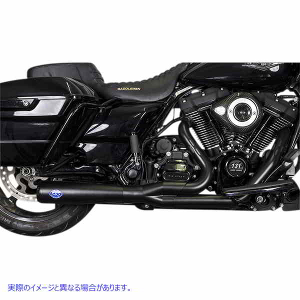 取寄せ Diamondback 2-into-1エキゾーストシステム エスアンドエス サイクル Diamondback 2-1 Race Only Exhaust System - Guardian Black 550-1028 18002545