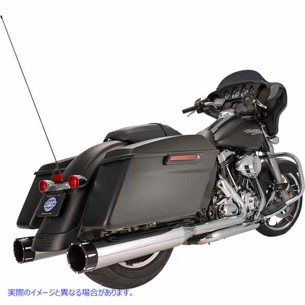 取寄せ MK45スリップオンマフラー エスアンドエス サイクル 4.5 Mufflers - Chrome with Black Tracer 550-0623 18010851