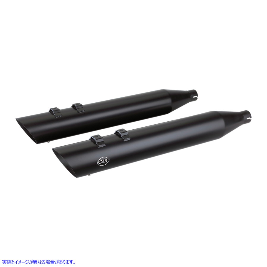 取寄せ スラッシュカットスリップオンマフラー エスアンドエス サイクル Slash Cut Mufflers - Black 550-0692 18011210