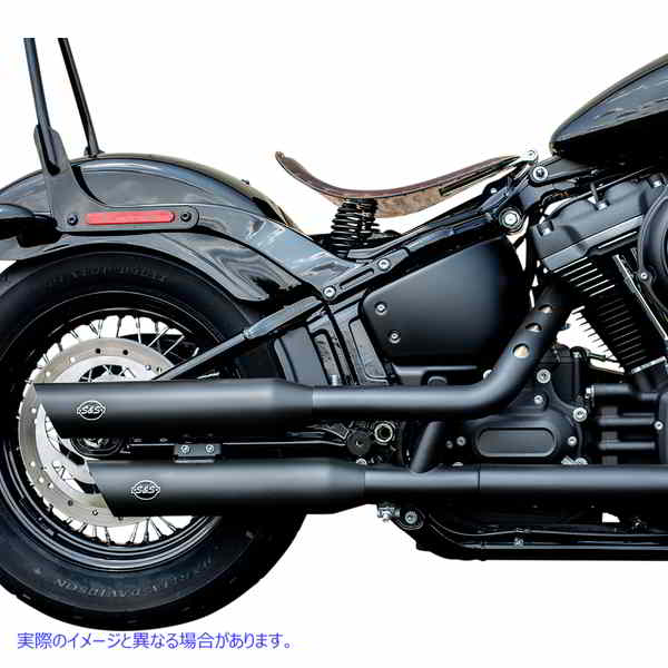 取寄せ スラッシュカットレーススリップオンマフラー エスアンドエス サイクル Slash Cut Race Mufflers - Black 550-0735 18011354