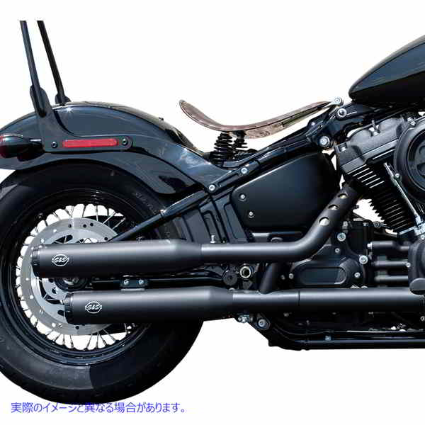 取寄せ グランドナショナルレーススリップオンマフラー エスアンドエス サイクル Grand National Race Mufflers for Softail - Black 550-0737 18011360