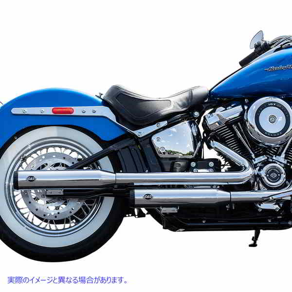 取寄せ グランドナショナルレーススリップオンマフラー エスアンドエス サイクル Grand National Race Mufflers for Softail - Chrome 550-0740 18011362