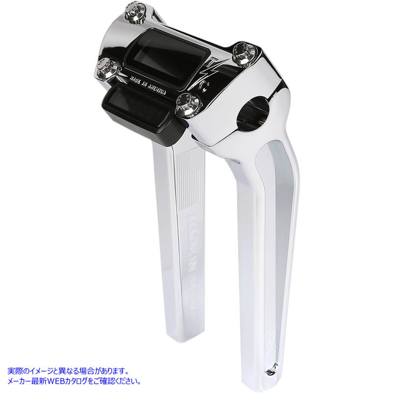 取寄せ ハンドルバーライザー スラッシン サプライ Risers - Pull Back - 9-1/2 - Gauge Cutout - Chrome TSC-9500-3 06021059