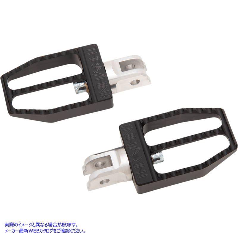 取寄せ フロントミリタントフットペグ - ブラック - ソフテイル スラッシン サプライ Front Militant Foot Pegs - Black - Softail TSC-2019-1-SF 16202097