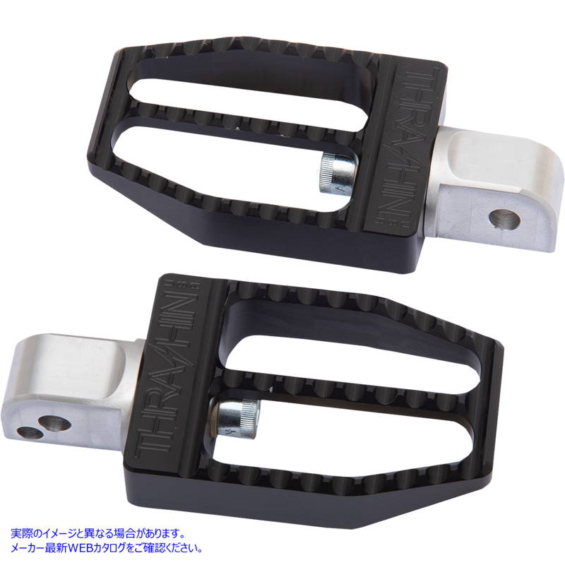 取寄せ リアミリタントフットペグ - ブラック - ソフテイル スラッシン サプライ Rear Militant Foot Pegs - Black - Softail TSC-2019-1-SR 16202098