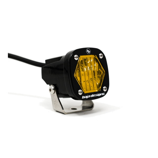 取寄せ 【並行輸入品】 バハデザイン S1 Amber Wide Cornering LED Light 取付ブラケット付 シングル Baja Designs BAJ S1 Light