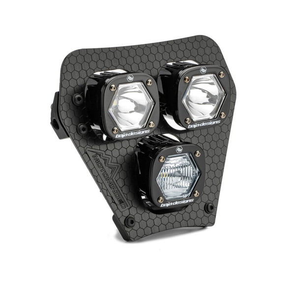 取寄せ 【並行輸入品】 バハデザイン 24-25 KTM XCF-W/EC トリプル S1 ハイドラ (D/C) LED ヘッドライトキット - クリア Baja De