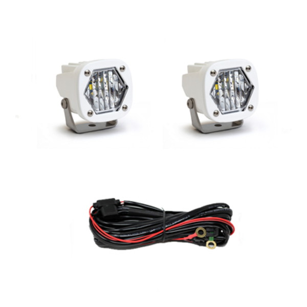 取寄せ 【並行輸入品】 バハデザイン LEDライトポッド S1 ワイドコーナリングホワイト ペア Baja Designs BAJ S1 Lights 387805W